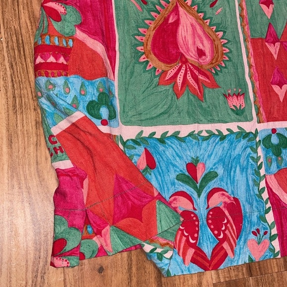 Paper Heart women’s dress large 12 14 mini shift colorful pattern boho pockets - Picture 4 of 10